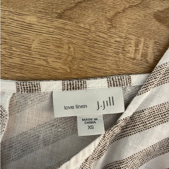 J.Jill Love Linen 100% Linen Striped Sleeveless Maxi Dress Size XS Lagenlook - Picture 3 of 8